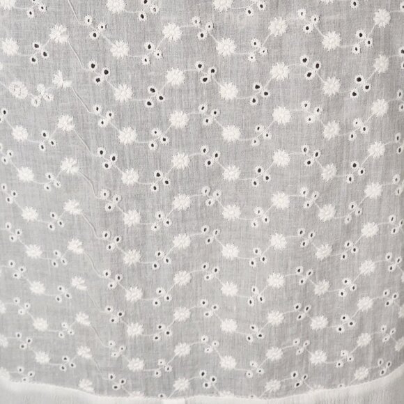 Maison Mascallier White Sheer Eyelet Babydoll Tunic - Picture 7 of 9